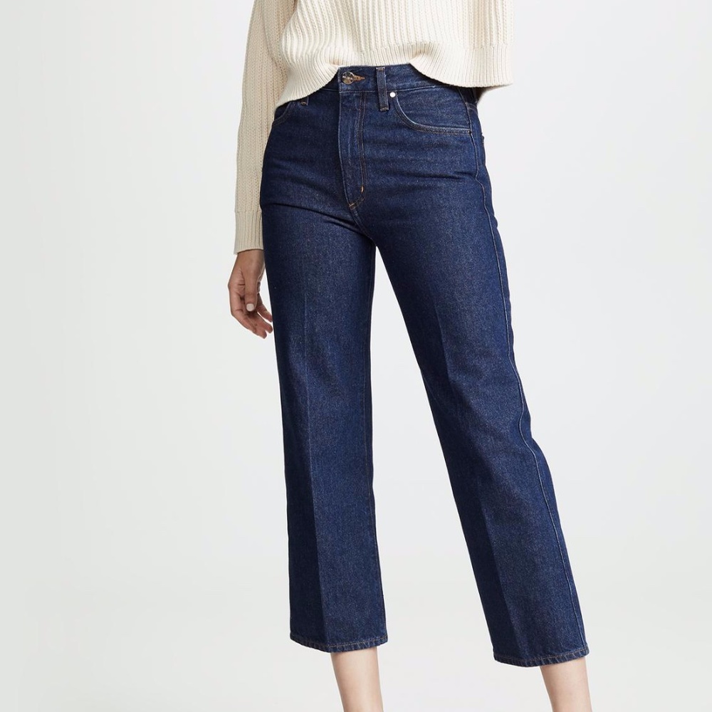 NWT GOLDSIGN Denim Burns The Cropped A Jeans in Blue